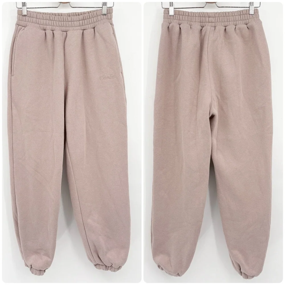 Comfrt Womens Signature Bark Fleece Relaxed Cozy Oversized Jogger Sweatpants M - Picture 2 of 6